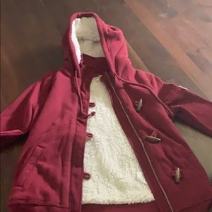 Never worn Hollister fuzzy jacket